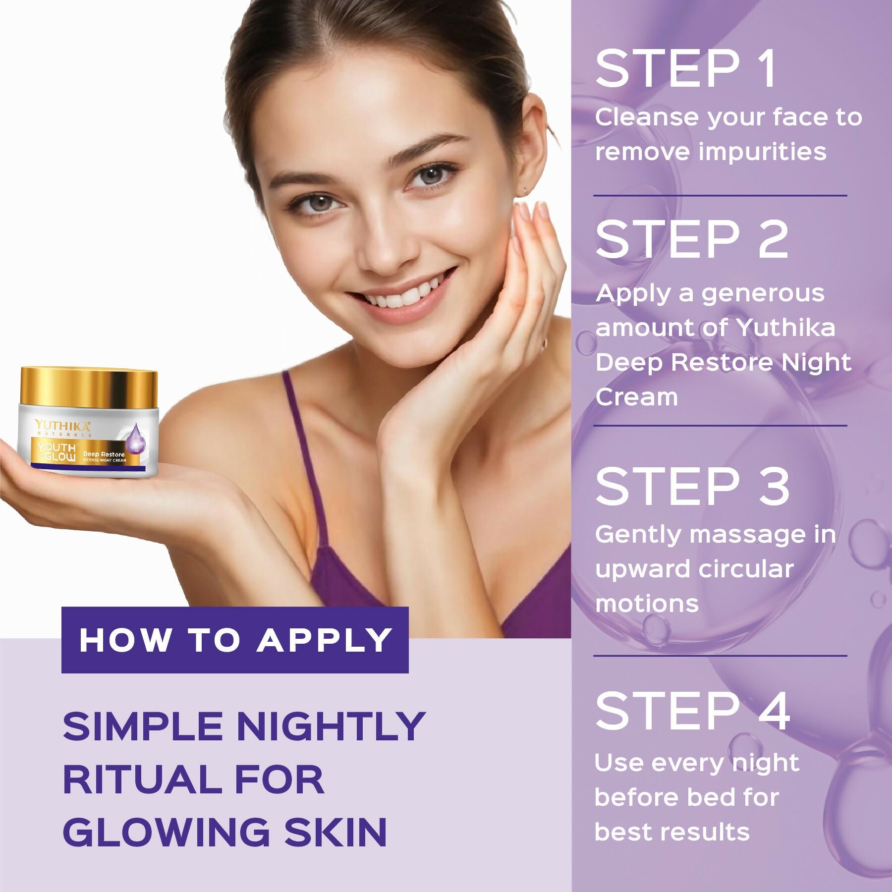 Yuthika Youth & Glow Deep Restore Night Cream For Women