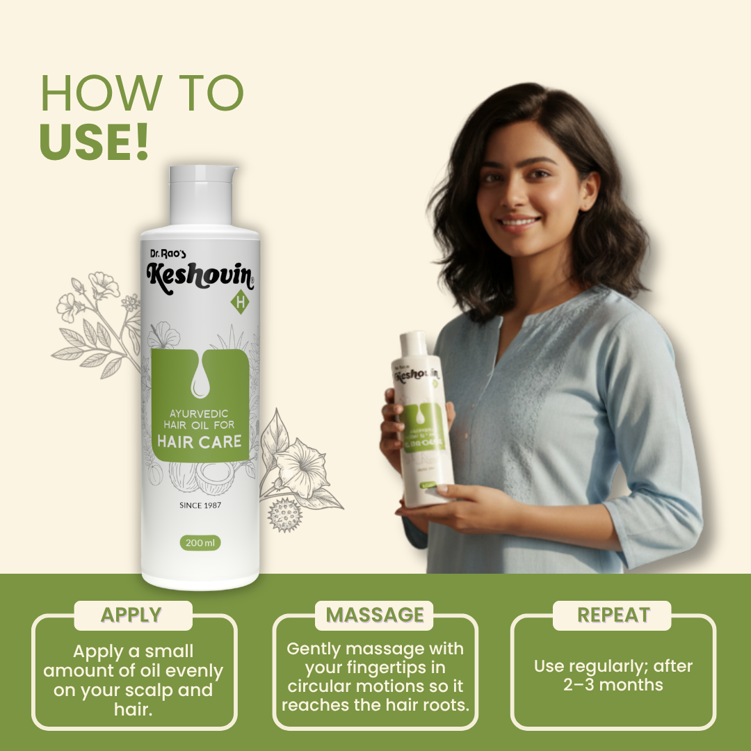 Dr. Rao's Keshovin -H Ayurvedic Hair Growth Oil
