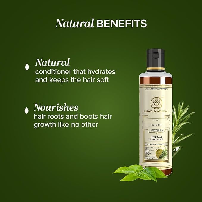 Khadi Natural Rosemary & Henna Hair Oil