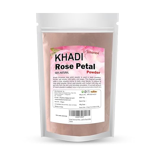 Khadi Omorose Rose Petal Powder For Face And Skin (100 gm)