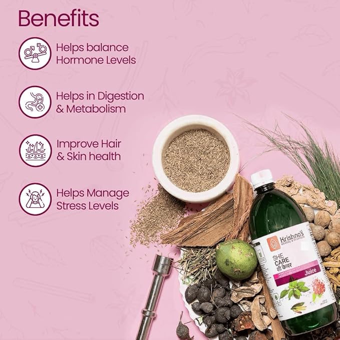 Supplement product with benefits listed on a pink background