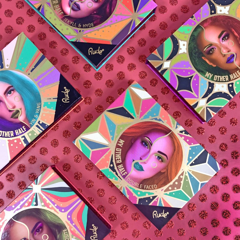 Rude Cosmetics My Other Half Duo Shade Face Palette - Double Faced
