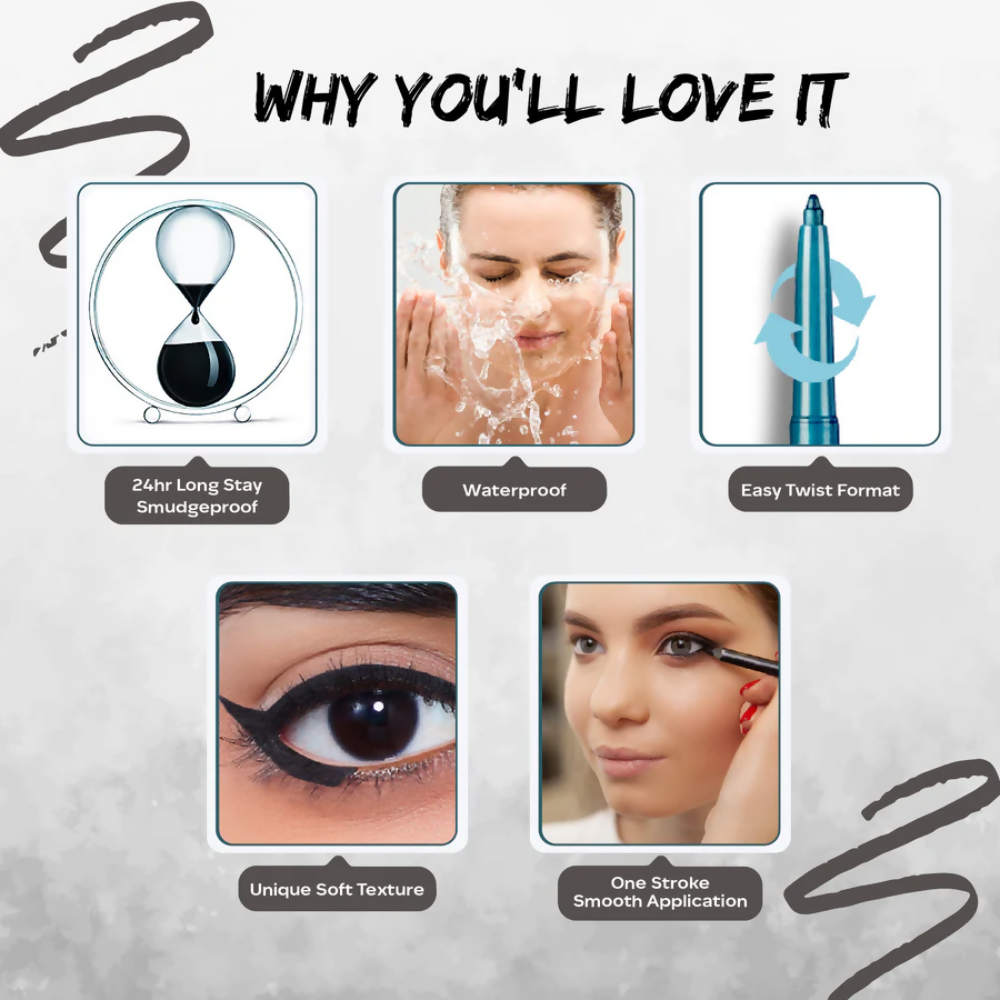 Faces Canada Ultime Pro Twist Eye Kajal Liner - Silver 01