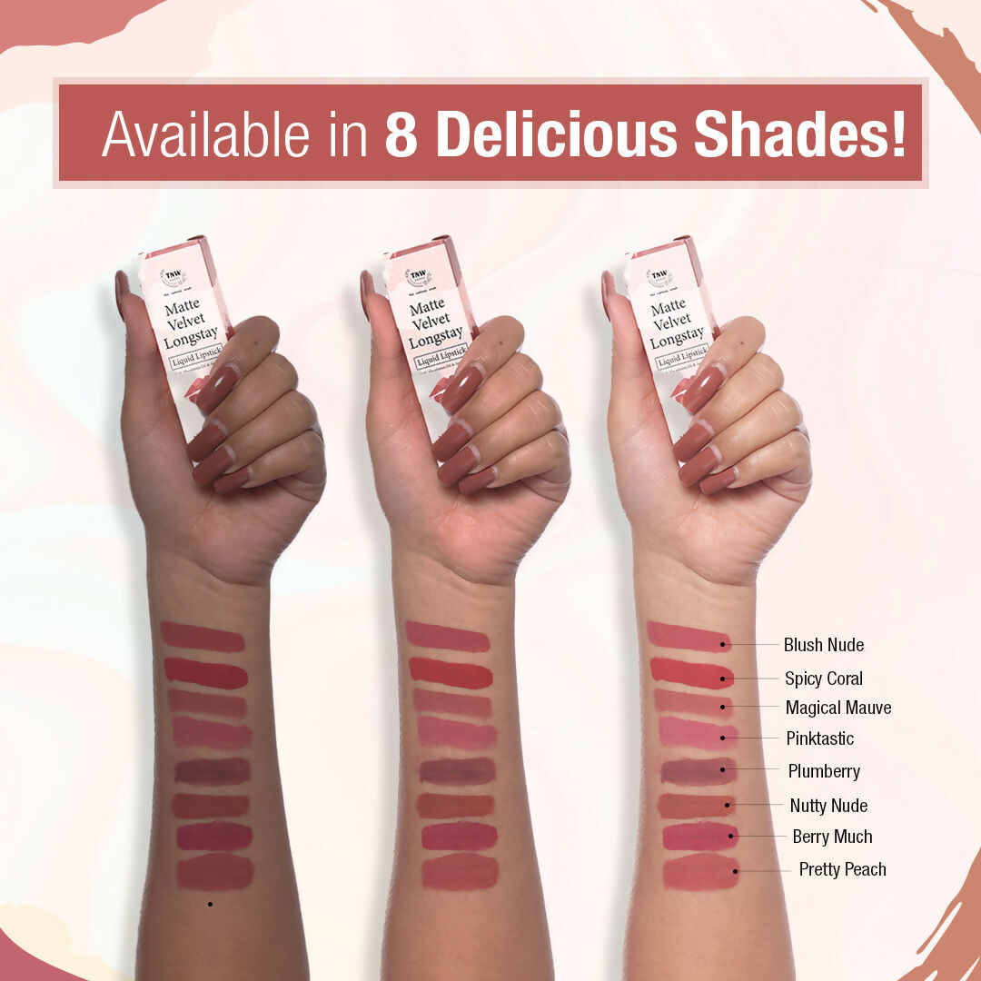 The Natural Wash Matte Velvet Longstay Liquid Lipstick - Pinktastic