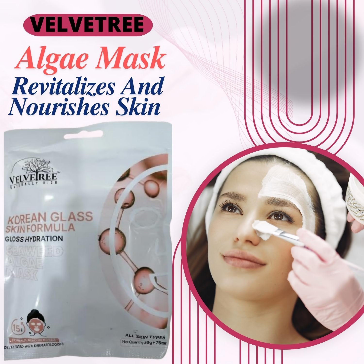 Velvetree Deep Cleansing Face Mask For Glowing Skin