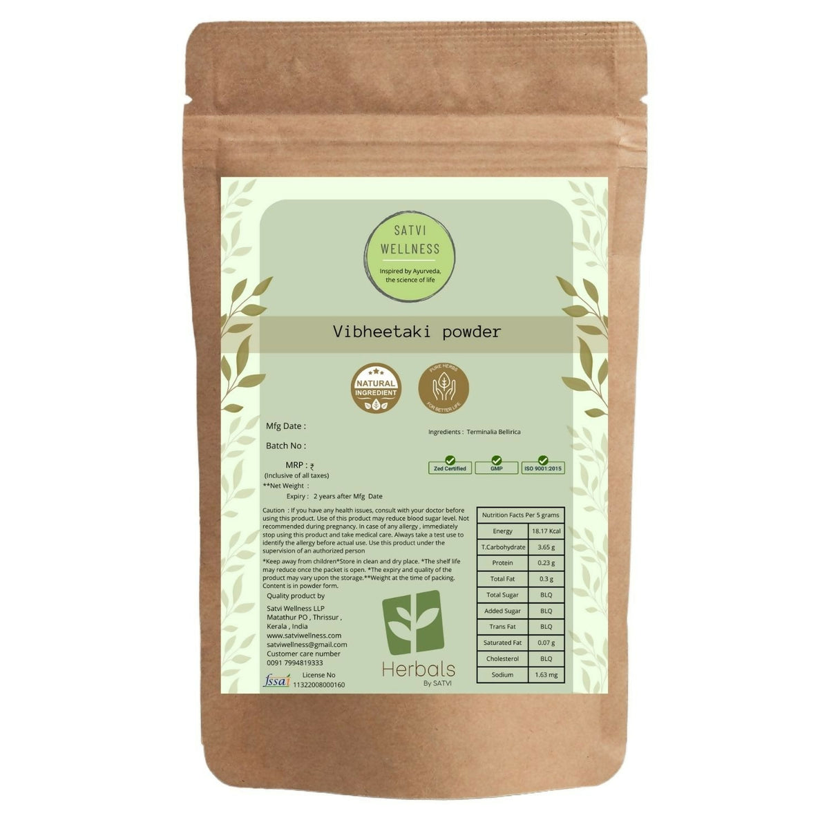Satvi Wellness Vibhitaki Powder