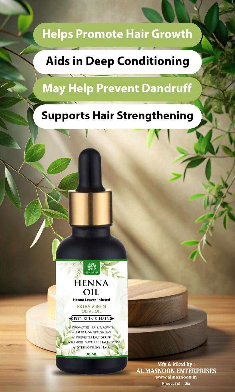 Al Masnoon Henna Oil Henna Leaves Infused In Olive Oil
