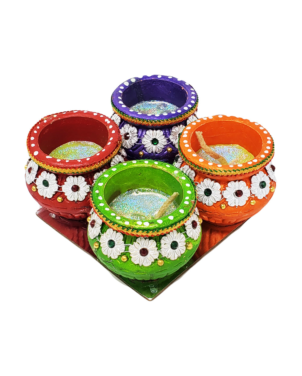 Large Matka Diya Set of 4