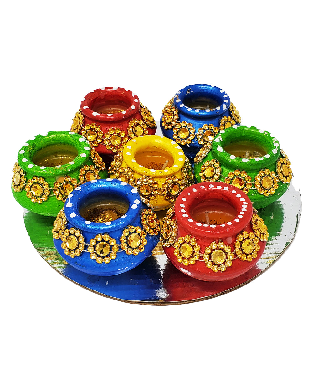 Large Matka Diya Set of 7