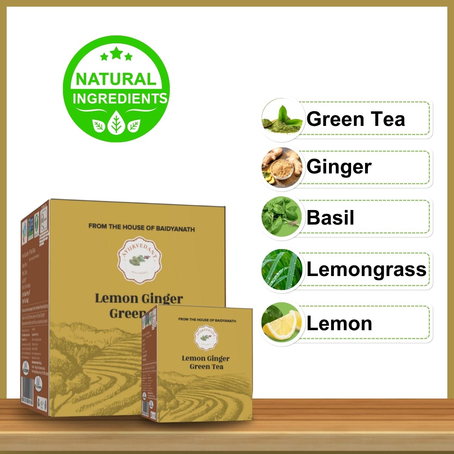Ayurvedant Lemon Ginger Gree Tea - Image 3
