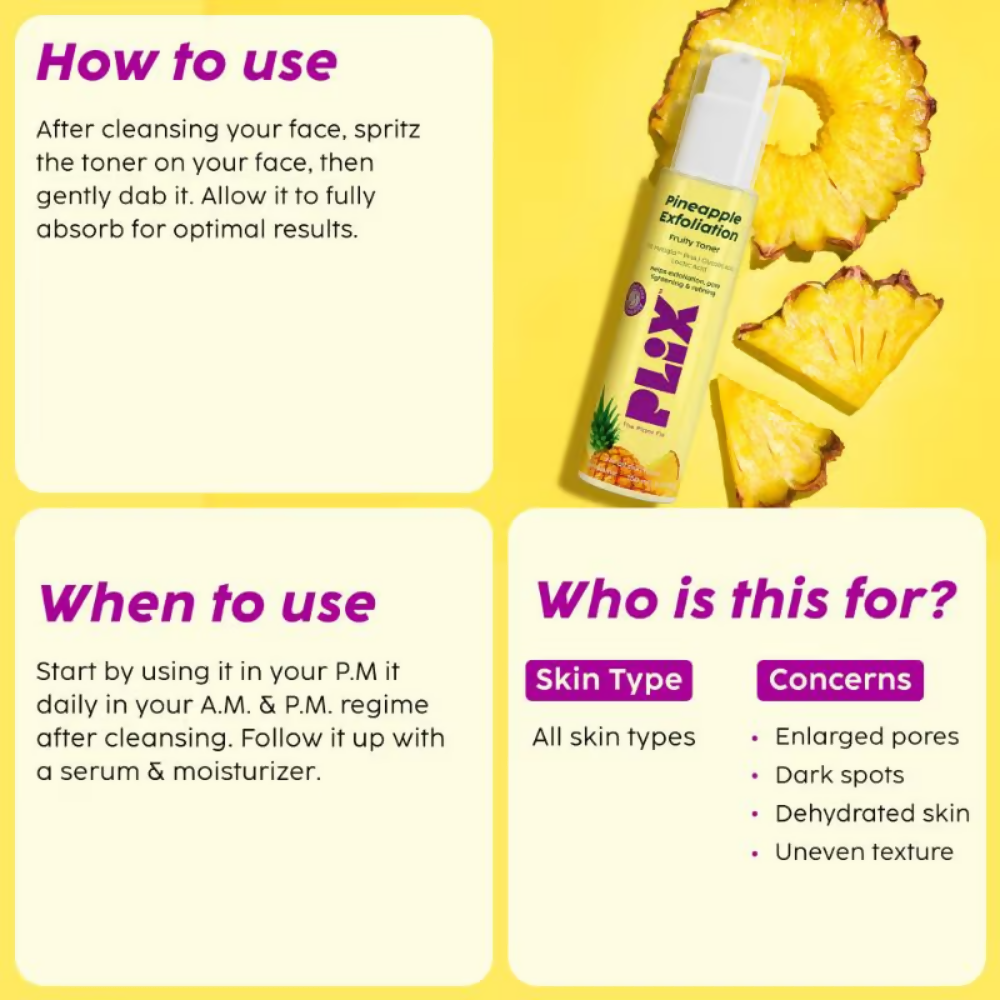 PLIX The Plant Fix Pineapple Depigmentation Regime With Fruity Toner & Cleanser