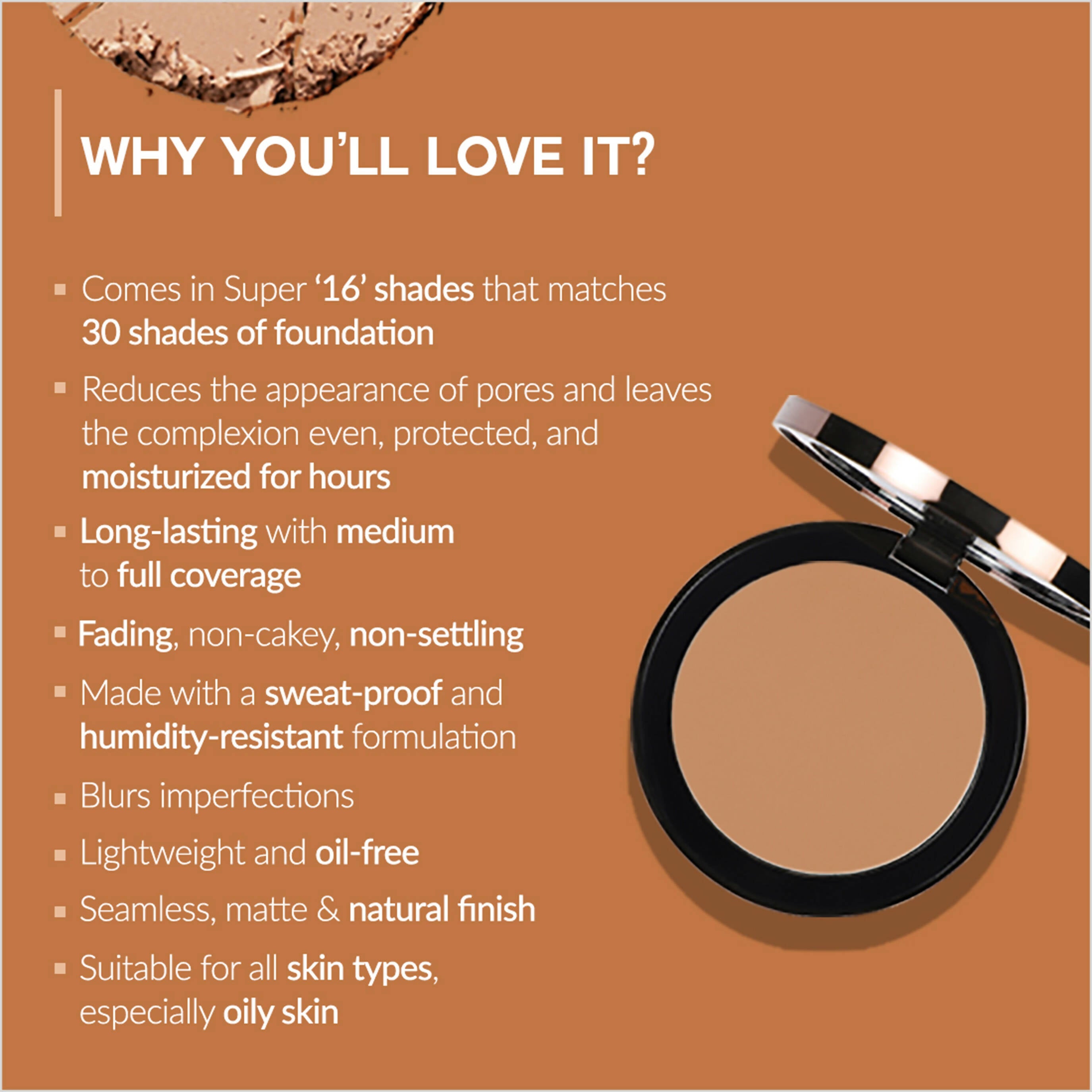 Colorbar 24Hrs Wear Weightless Powder Foundation Pf 7
