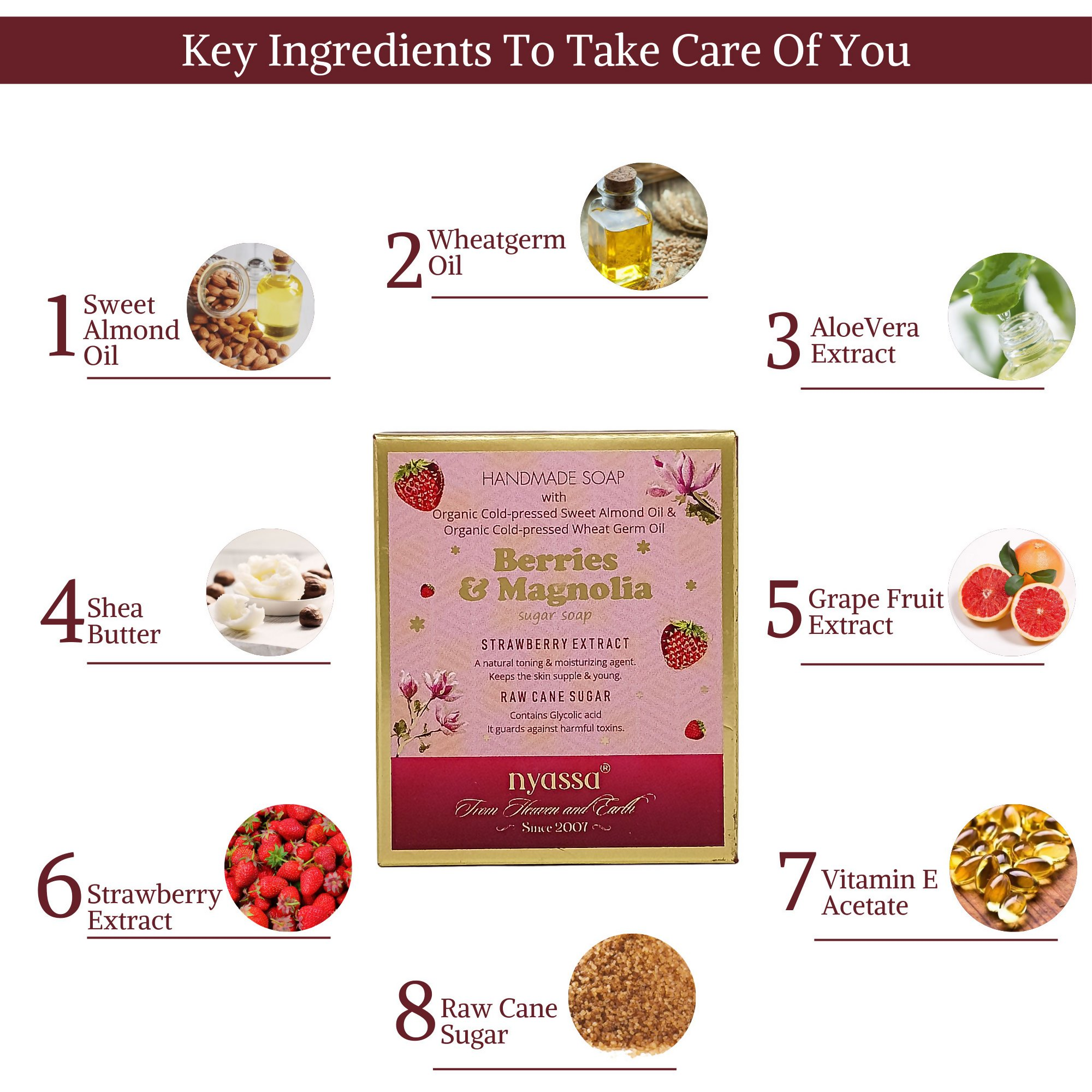 Nyassa Berries & Magnolia Luxurious Handmade Soap