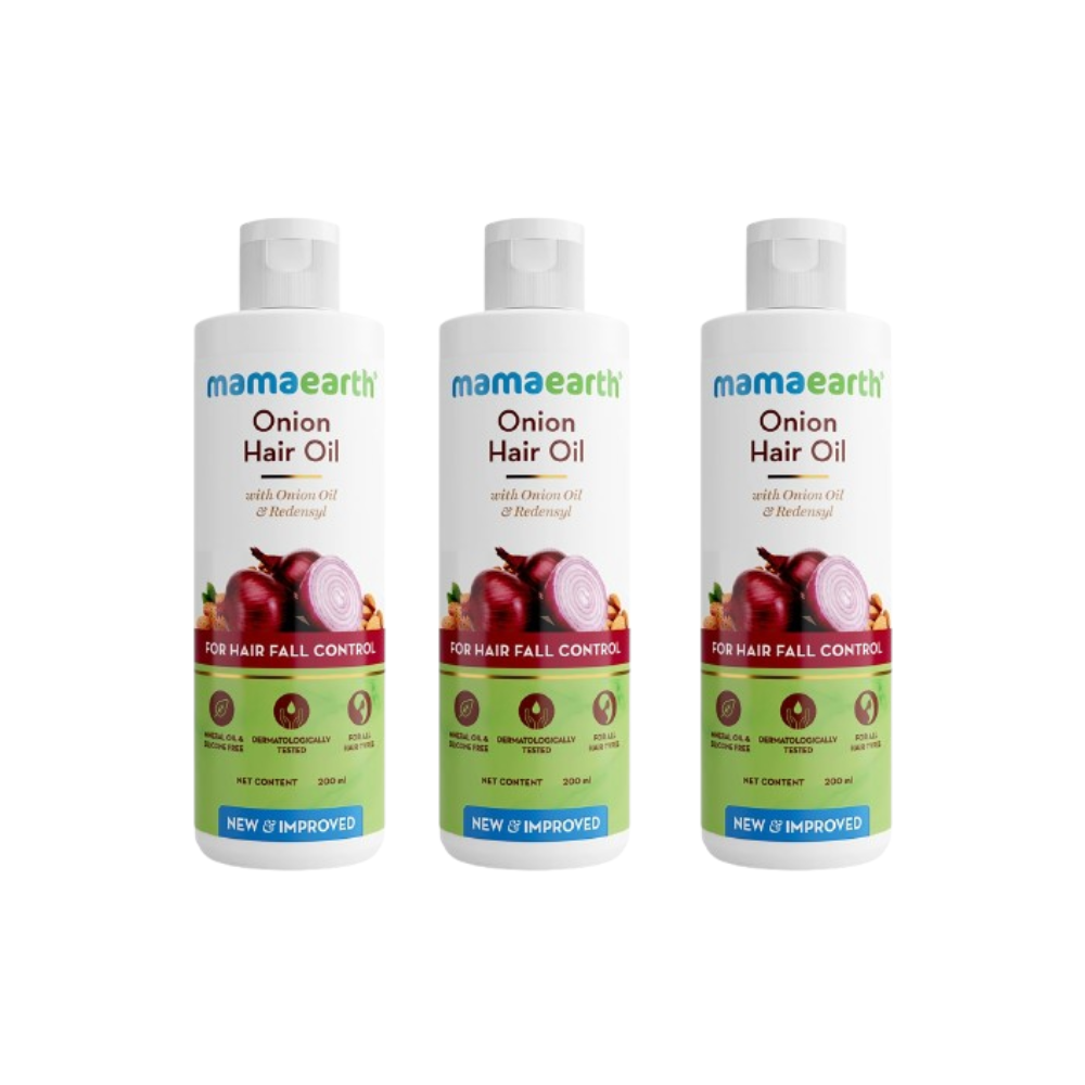 Mamaearth Onion Hair Oil With Onion & Redensyl For Hair Fall Control