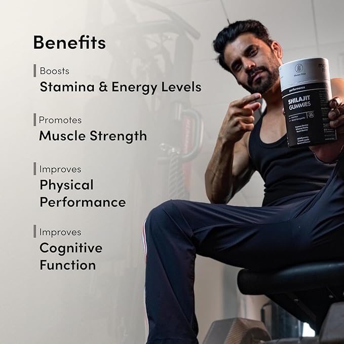 Man Matters Pure Himalayan Shilajit/Shilajeet Gummies Advanced With 75% Fulvic Acid, Ksm 66 Ashwagandha & Black Pepper | Boosts Stamina & Improves Energy Levels | No Added Sugar