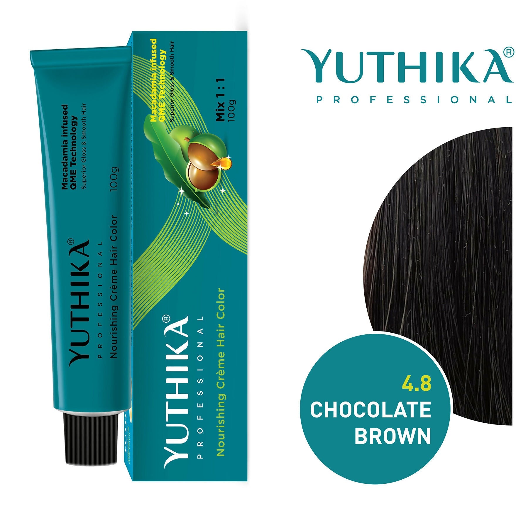 Yuthika Professional Creme Hair Colour - Chocolate Brown