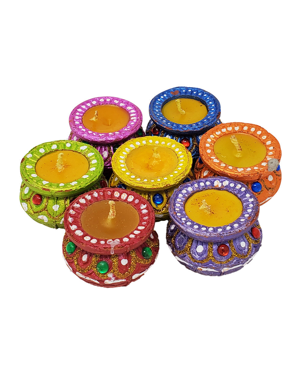 Small Matka Diya Set of 7