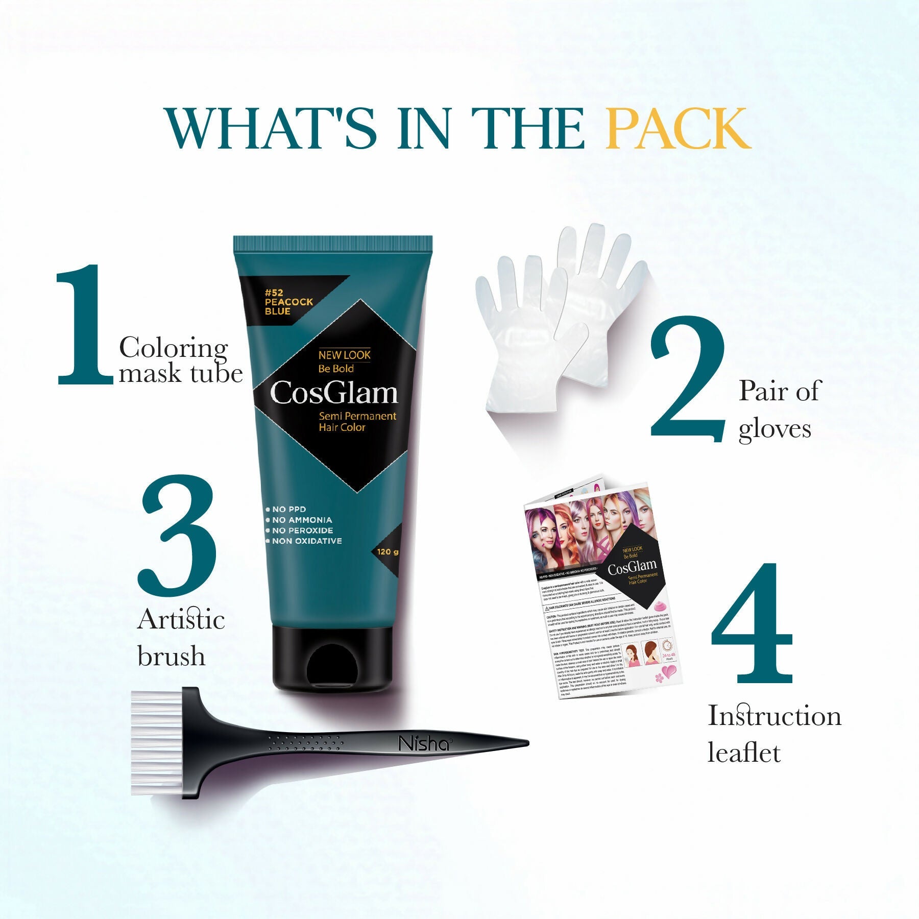 Cosglam Semi Permanent Hair Color for Women & Men (