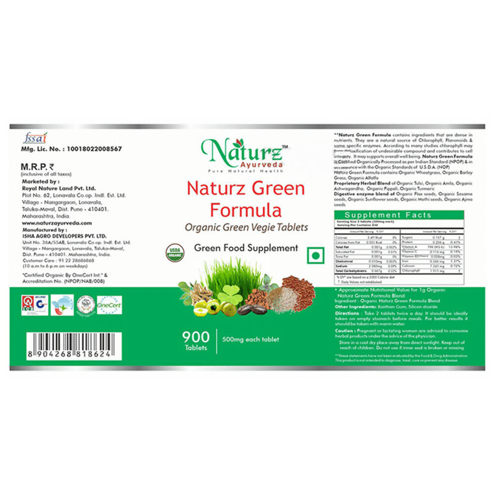Naturz Ayurveda Naturz Green Formula Tablets