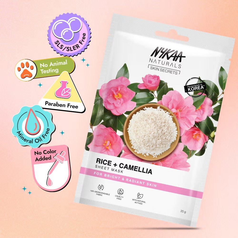 Nykaa Rice & Camellia Sheet Mask