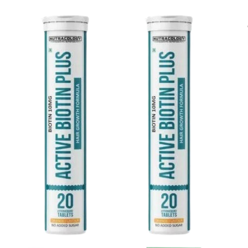 Nutracology Active Biotin Plus Biotin 10000 mcg Effervescent Tablet For Hair Growth, Skin Glow