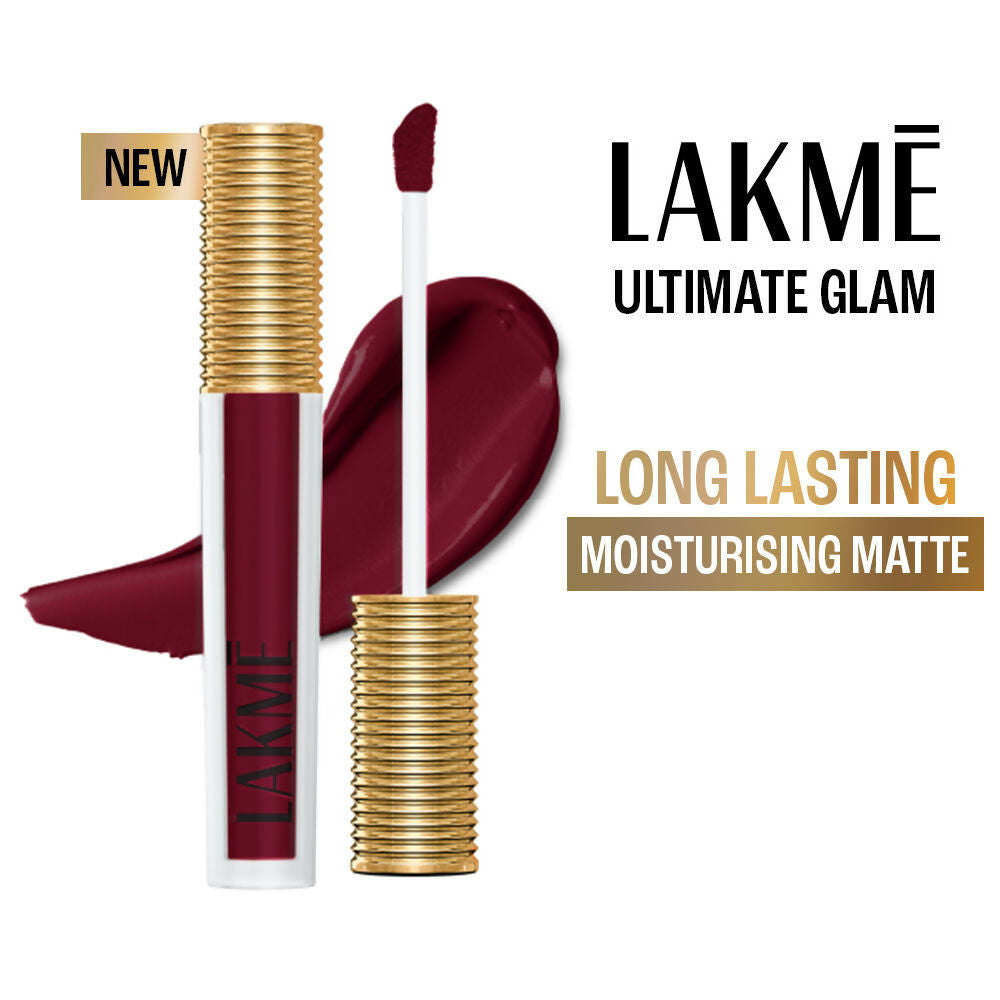 Lakme Ultimate Glam Matte Liquid Lipstick - Red Sangria