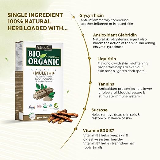 INDUS VALLEY 100% Natural Pure Mulethi/Licorice Powder