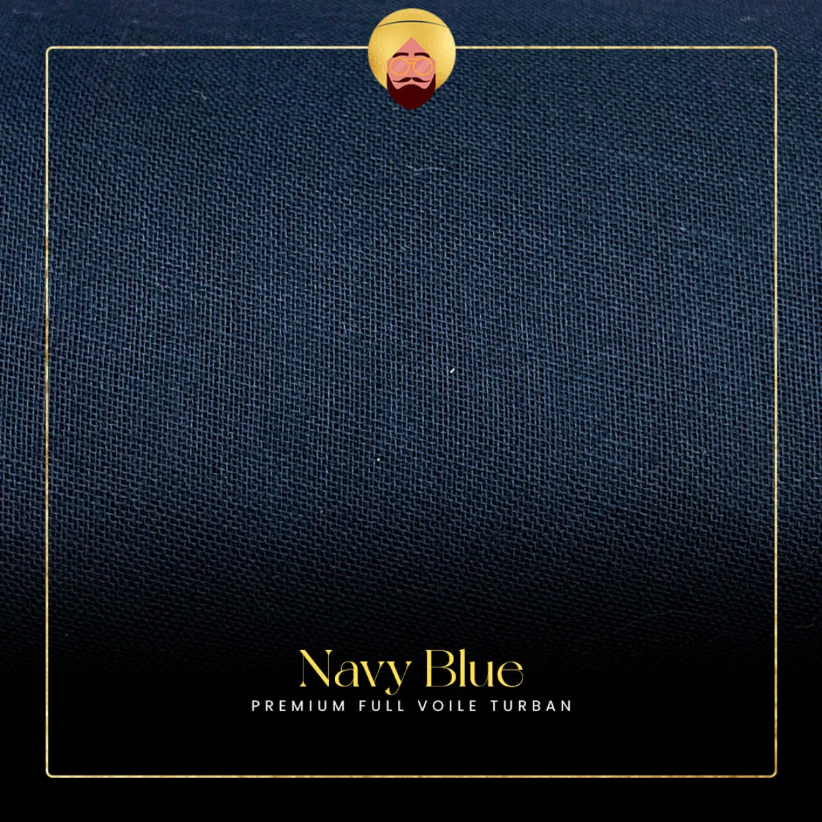 Navy Blue | Premium Full Voile Turban | Stitched / Double Pagg