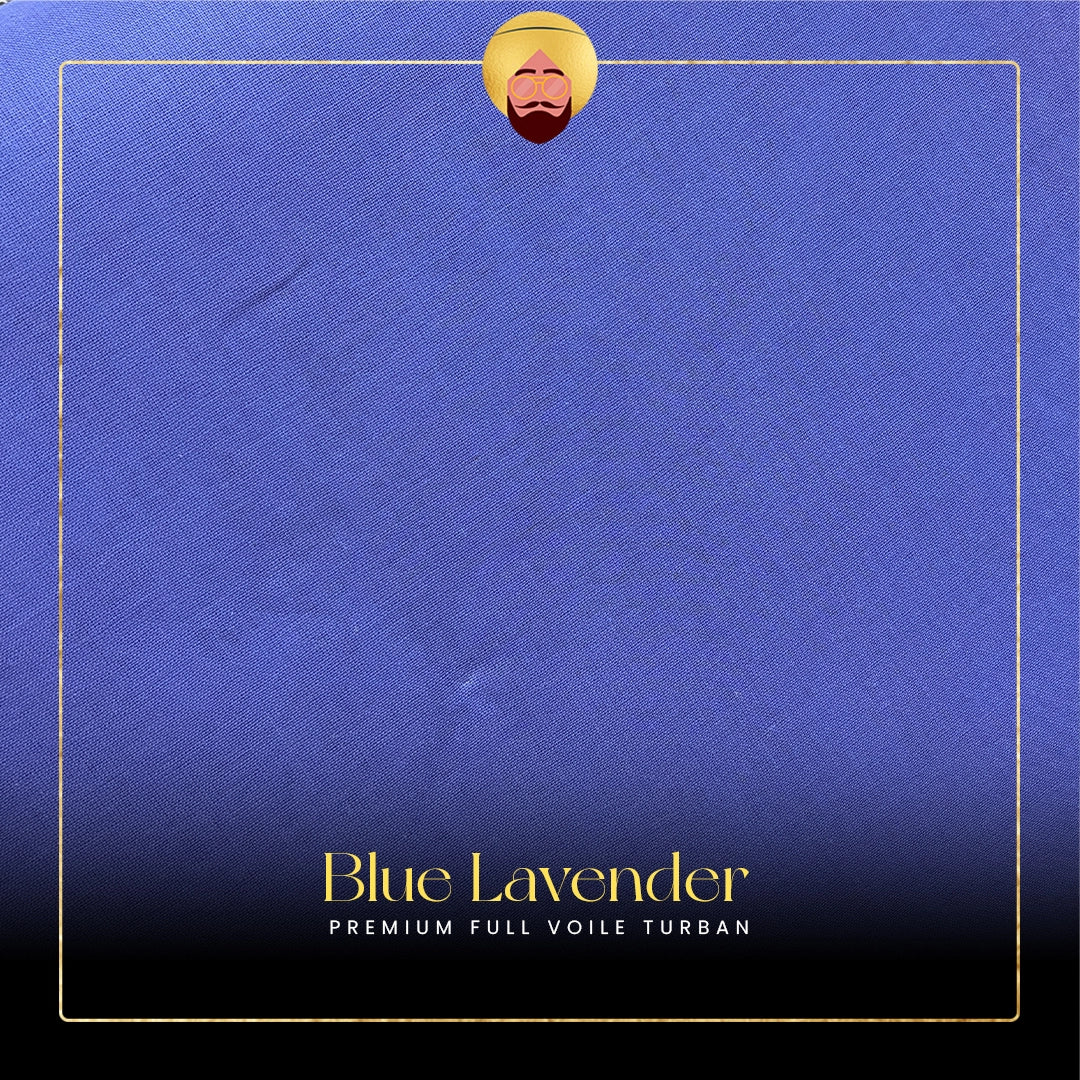 Blue Lavender | Premium Full Voile Turban