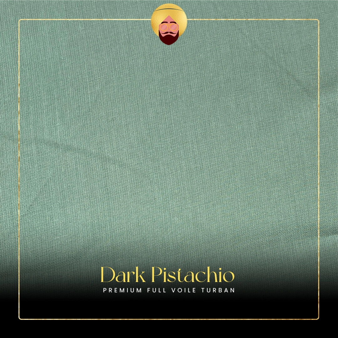 Dark Pistachio | Premium Full Voile Turban