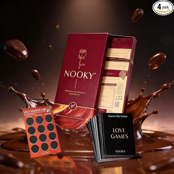 Nooky Dark Chocolate Honeymoon Bundle | 4-in-1 Romantic Gift Set For Men & Women