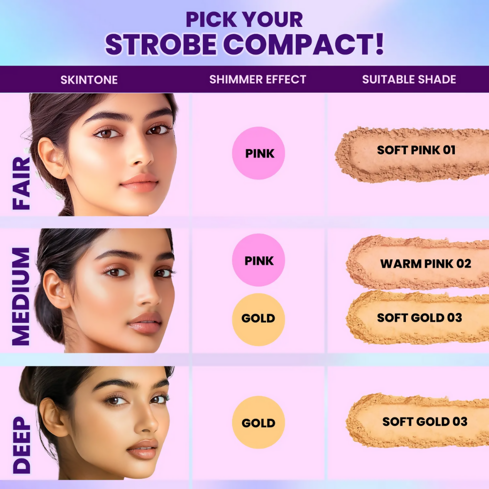 NY Bae Strobe Glow Compact Powder - Warm Pink 02