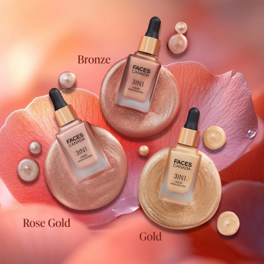Faces Canada 3 in 1 Liquid Highlighter - Gold 01