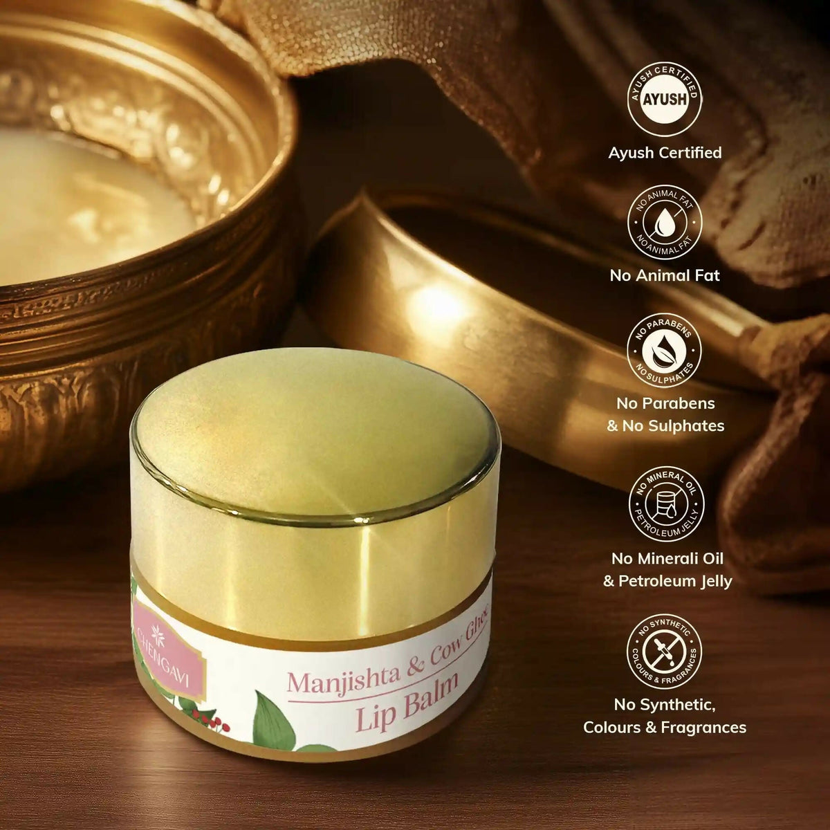 Chengavi Manjishta & Cow Ghee Lip Balm