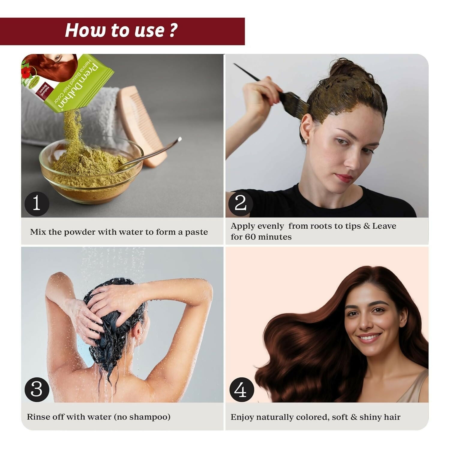 Prem Dulhan Natural Brown Henna Based Hair Color