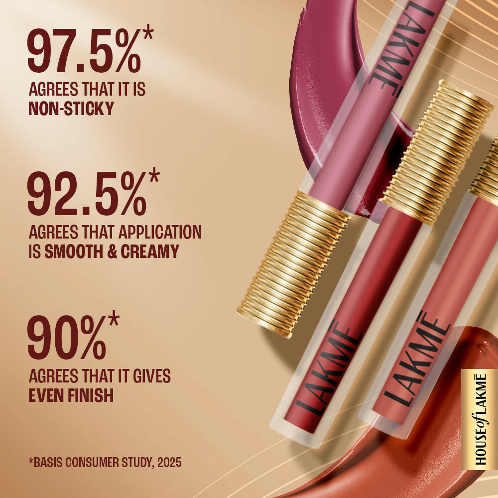 Lakme Ultimate Glam Matte Liquid Lipstick - Nude Dream