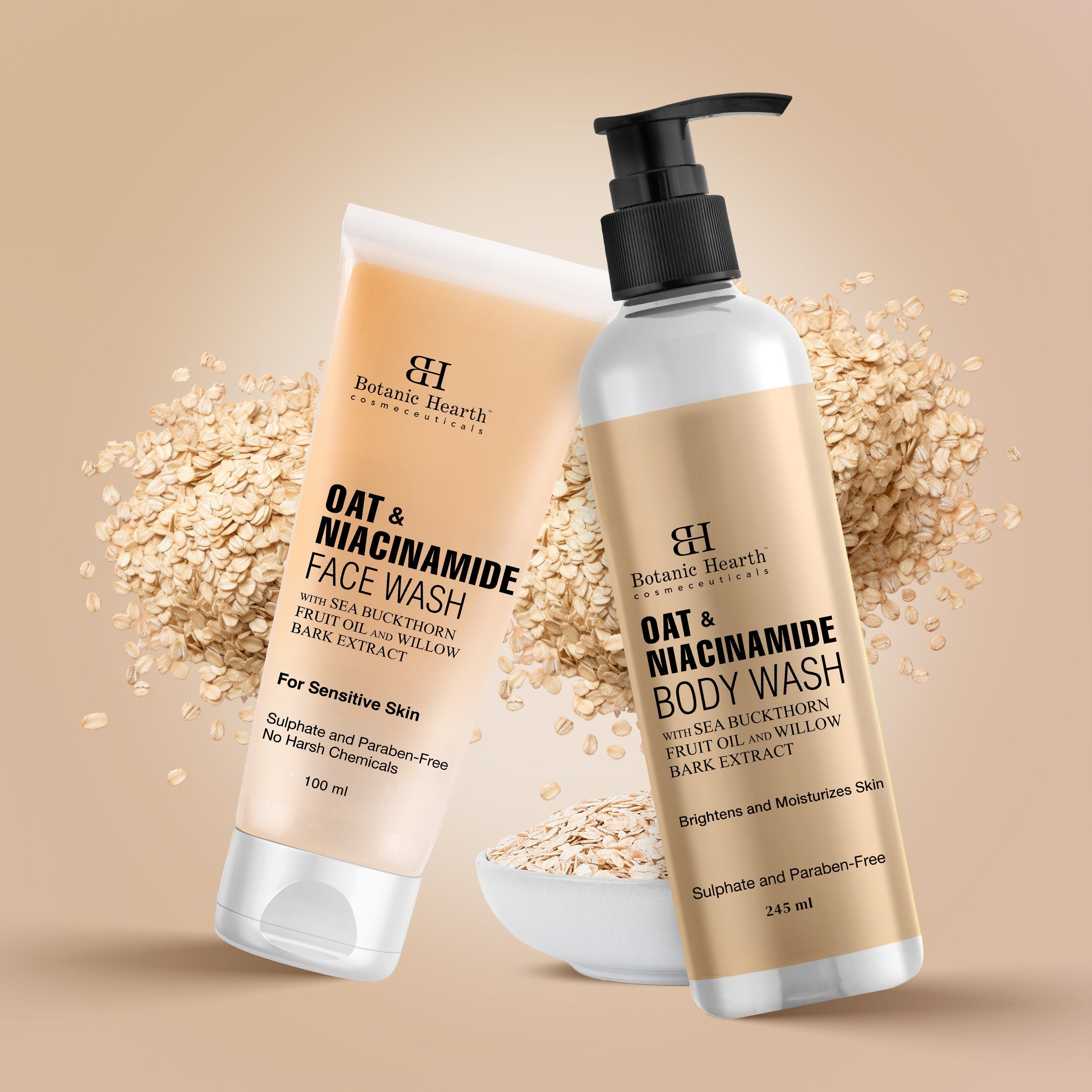 Botanic Hearth Oat & Niacinamide Bodywash - Facewash