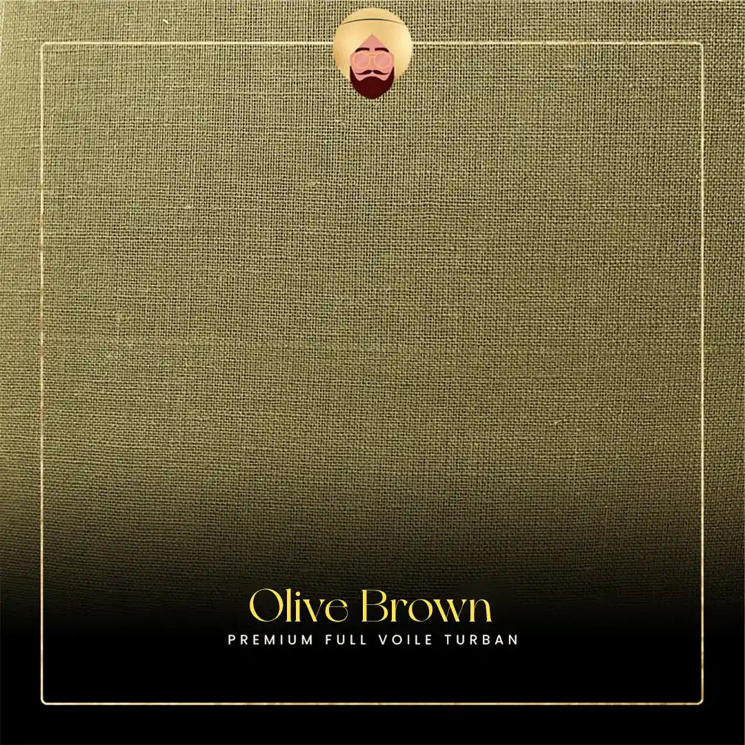 Olive Brown | Premium Full Voile Turban