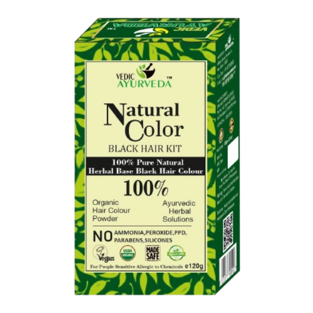 VedicAyurveda Natural Color Black Hair Kit