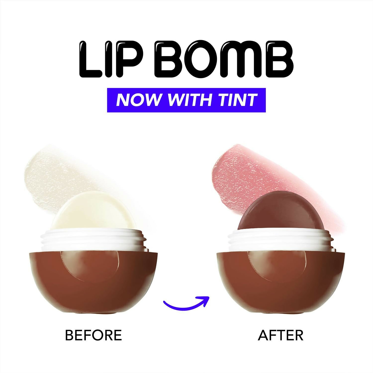 Blue Heaven Tinted Lip Balm Cocoa infused with Shea Butter, Almond oil and Vitamin E