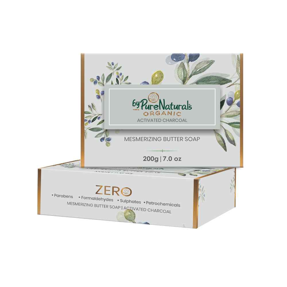 byPureNaturals Organic Shea Butter Activated Charcoal Soap