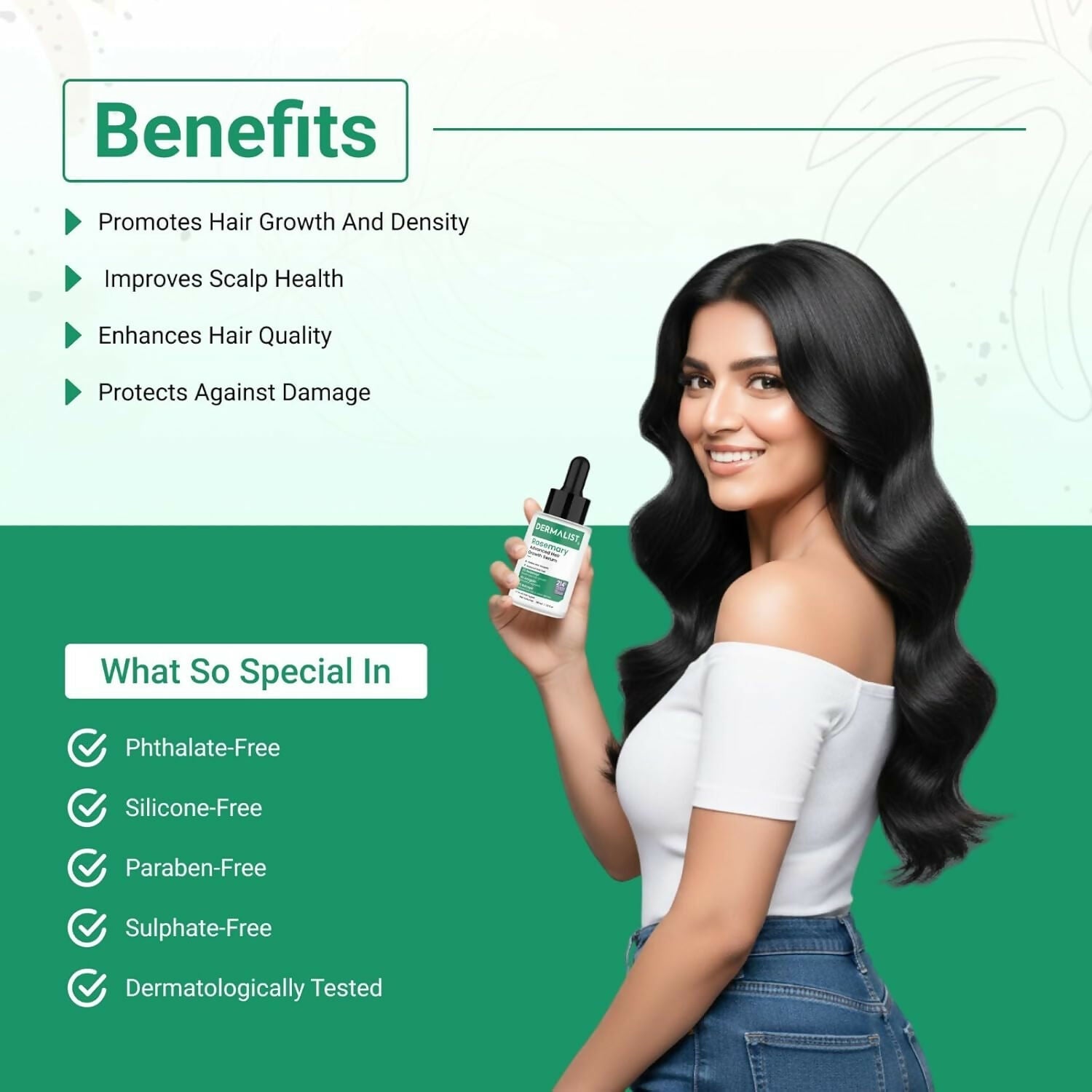Dermalist Rosemary Hair Growth Serum with 3% Redensyl, 4% AnaGain & 3% Baicapil