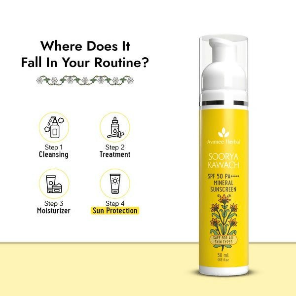Avimee herbal Soorya Kawach SPF50 PA++++ 100% Mineral Sunscreen