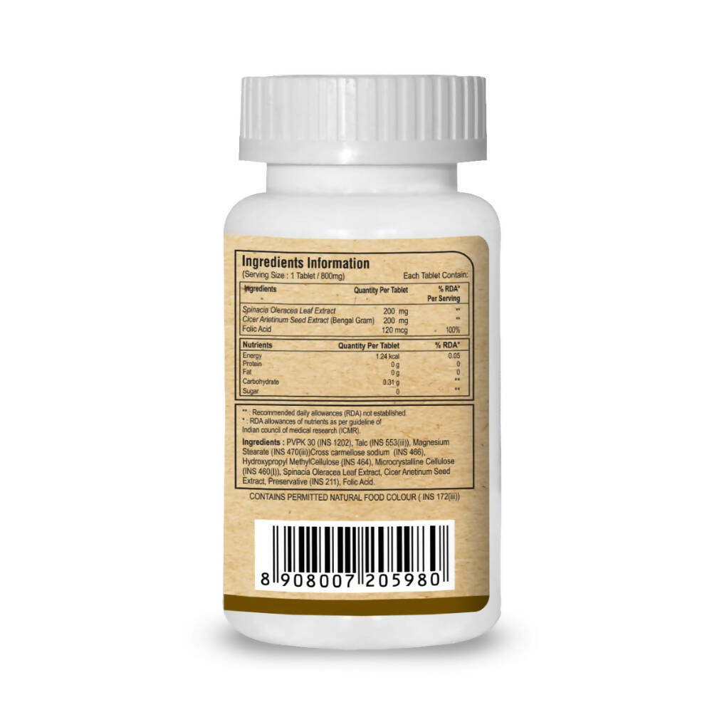 Pure Nutrition Iron Folic Acid with Zinc & Vitamin C Tablets