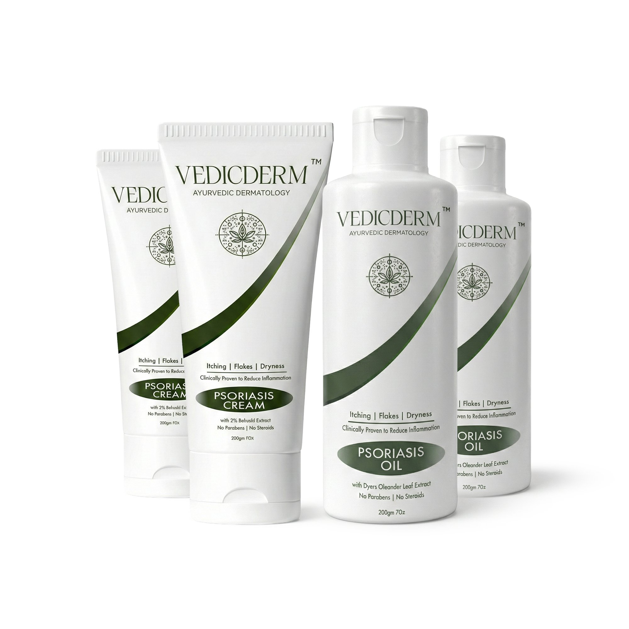 VedicDerm Sensitive Skin Bundle for Psoriasis, Eczema, Atopic Dermatitis