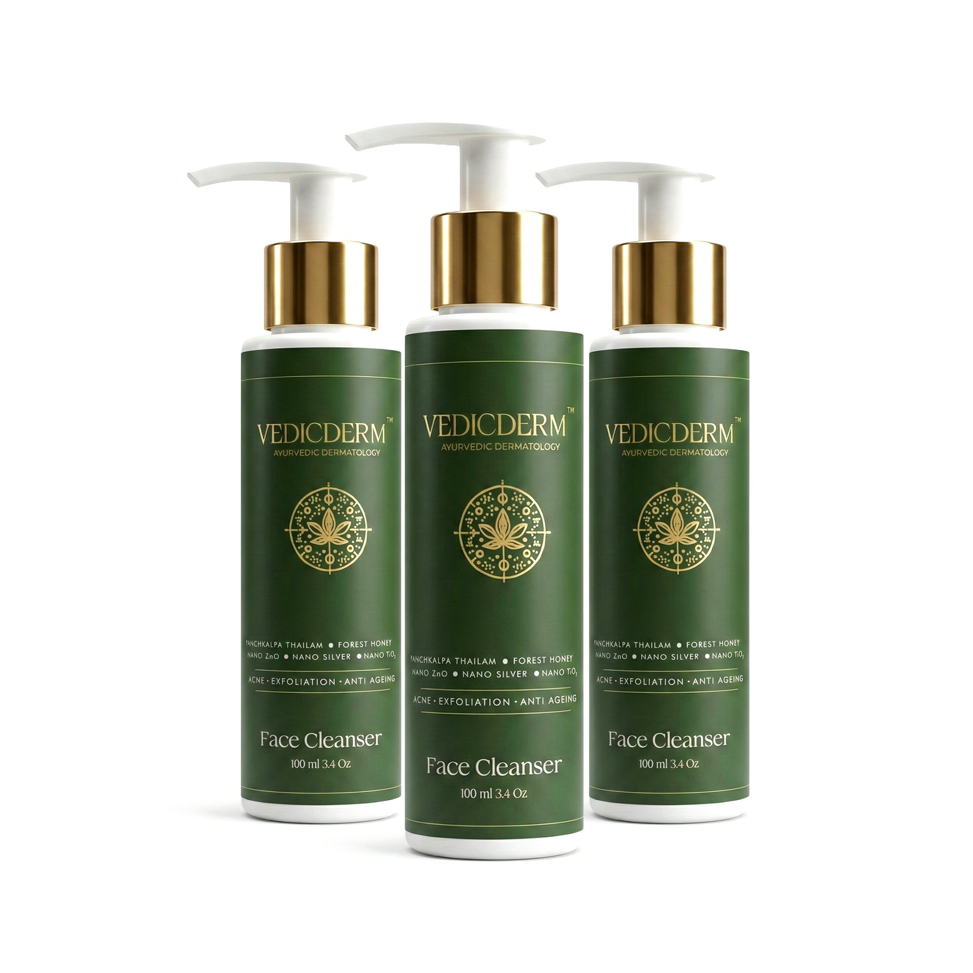 VedicDerm Red Vine Deep Facial Cleanser with Witch Hazel Extract
