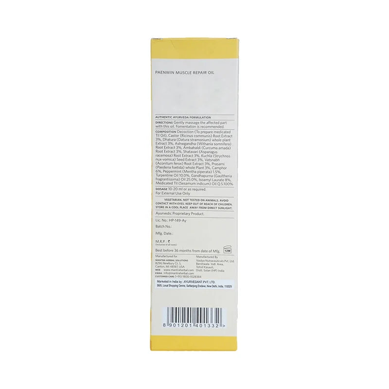 Mantra Paenwin Muscle Repair Oil