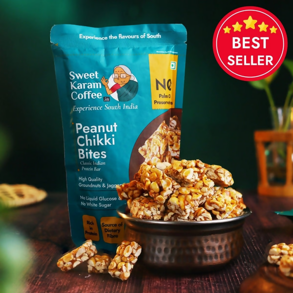Sweet Karam Coffee Peanut Chikki (Zero White Sugar)