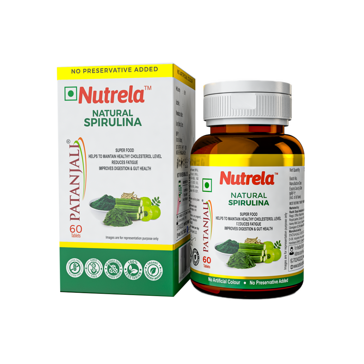 Patanjali Nutrela Spirulina Tablets with Ashwagandha