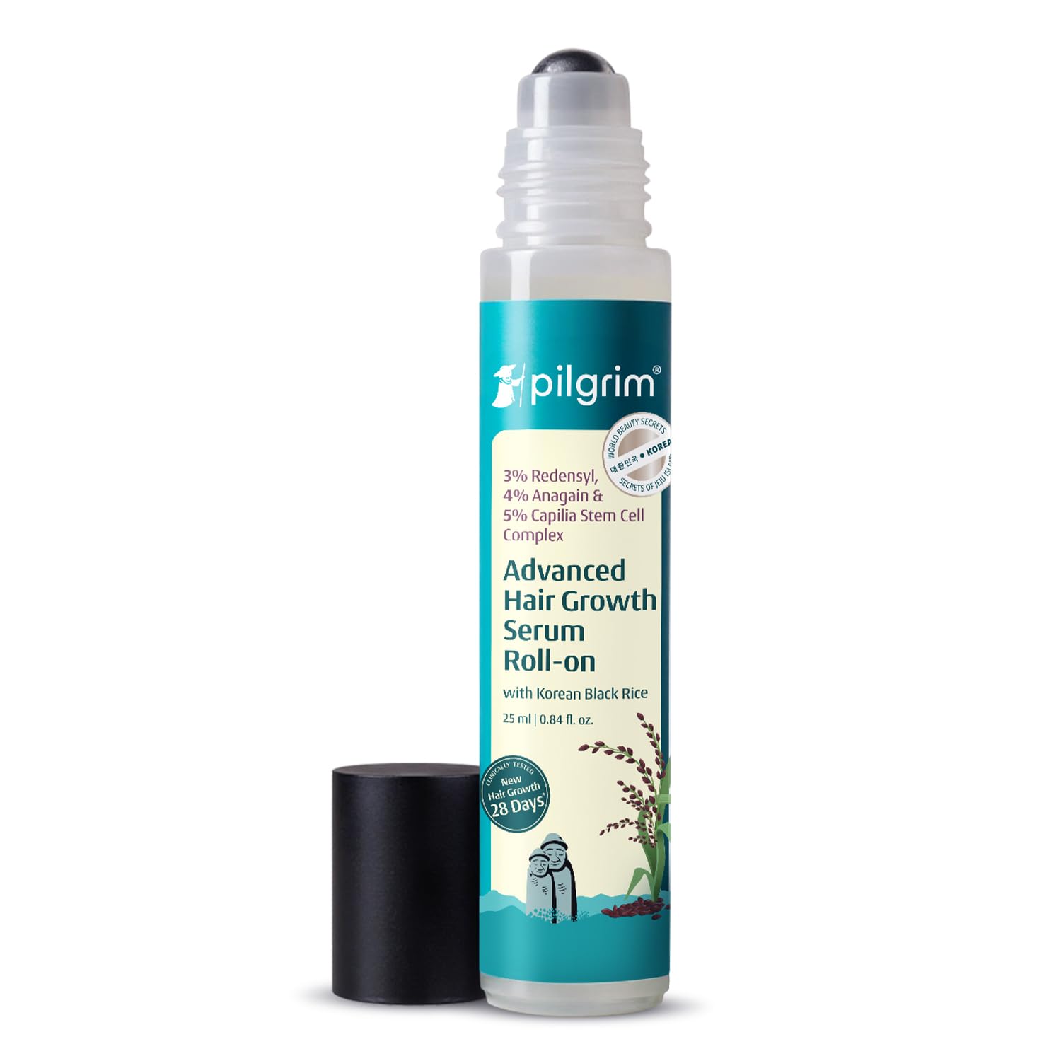Pilgrim Advanced Hair Growth Serum Roll-on on a white background